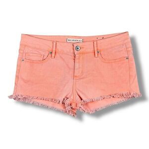 Buckle’s Bullhead Black Popcicle Orange Cutoff Shorts